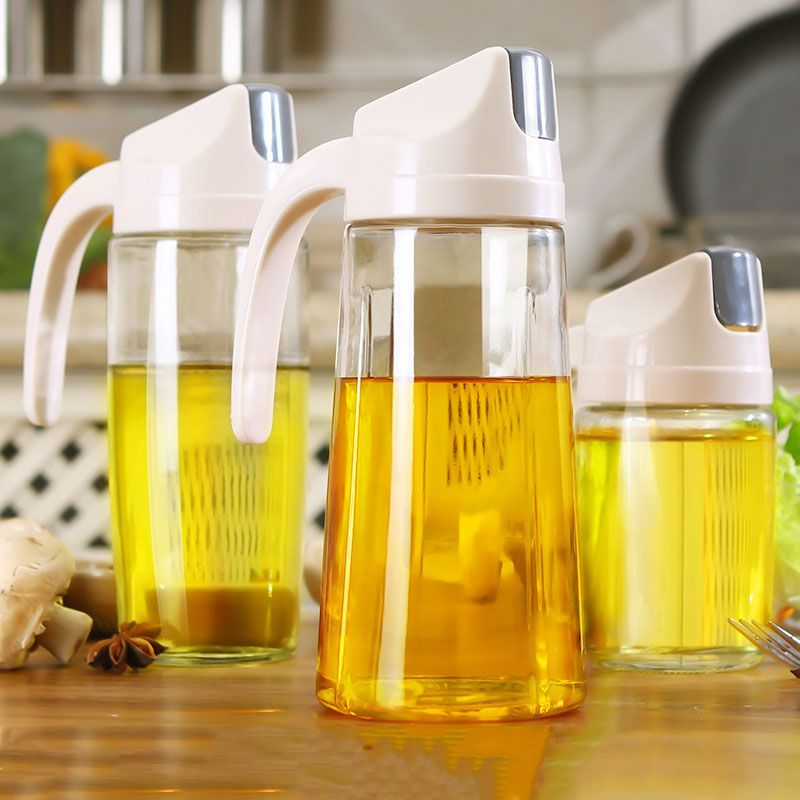 2670 Kitchen 600ml olive glass oil dispenser cooking tools cooking oil bottles storage bottles oil vinegar glass bottle
