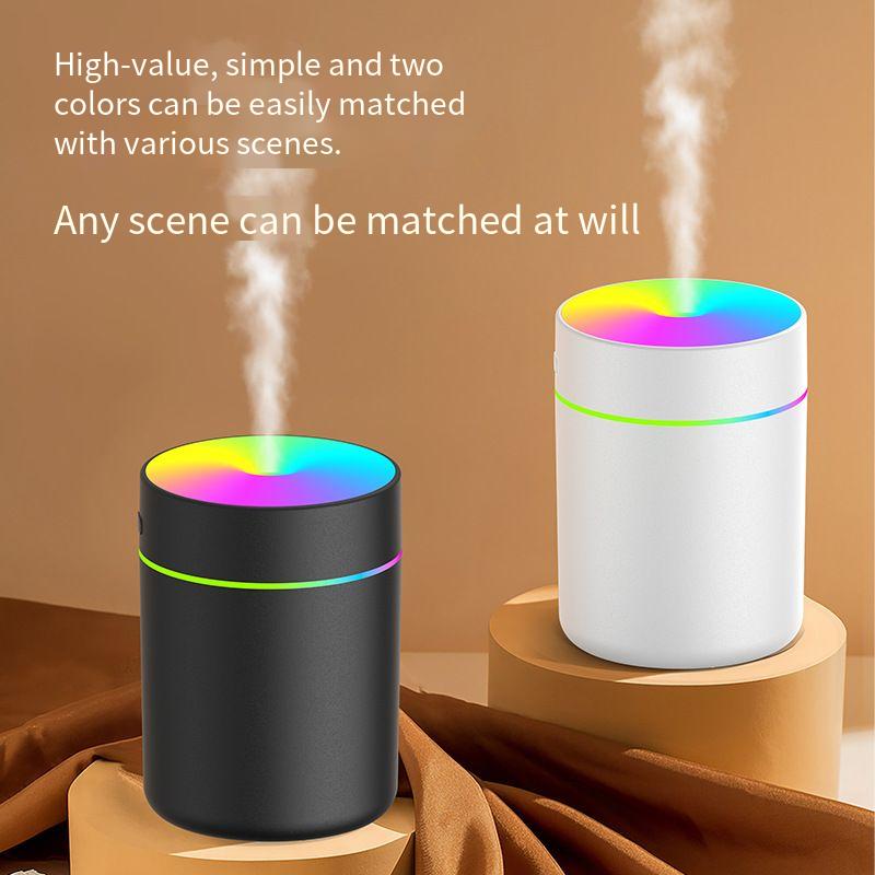 New Arrival PY03 Mini Humidifier with Colorful Ambient Light, Ultra-Quiet Operation, Portable USB Desktop Air Humidifier for Bedroom, Car, Office, Gift Idea, Efficient Moisturizing Atomizer for Home Travel
