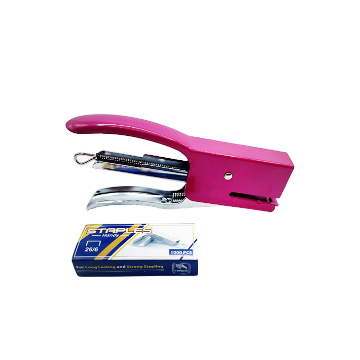 CY505C 2PCS Stapler Set Stapler+Staples 24/6 26/6 Office Hand Stapler Hand Hold and Labor-saving Stapler Office Stationery