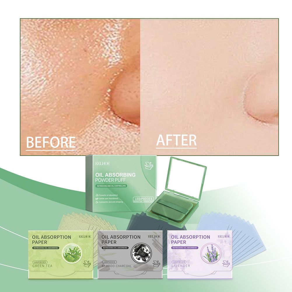 EELHOE Oil Blotting Paper Sheets for Face Cleaning Matting Face Wipes Set Professional Facial Cleaning Oil-Absorbing Paper Makeup Tools