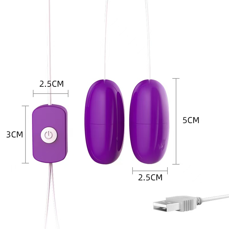 AUNONT Vibrator jumping egg double jumping egg female products massage waterproof silicone stick vibrator rechargeable vibration masturbation sex equipment