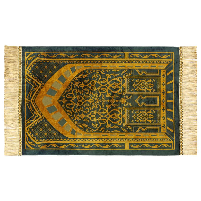 High-end ethnic style portable water-absorbing carpet for bedroom and balcony, thick and stain-resistant