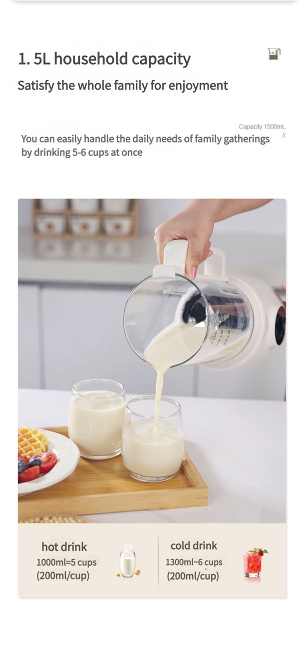 Wall breaking machine soy milk machine household fully automatic juicer filter-free multifunctional wall breaking machine