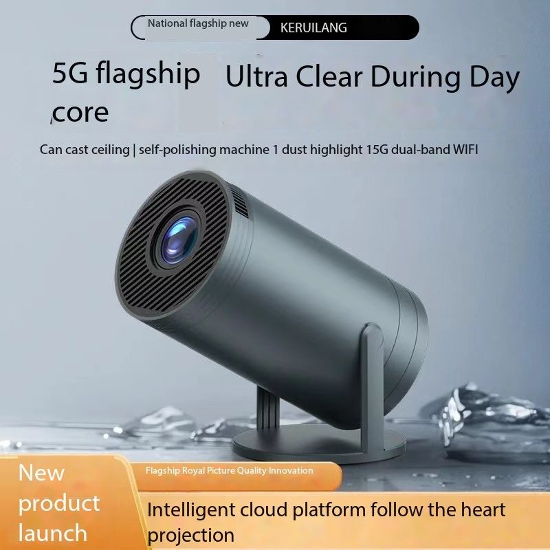Mini Projector,Smart Projector,4K Projector with Wifi 6 and Bluetooth 5,Portable Projector with Android 11, Automatic Keystone Correction,180 Degree,130 Inch DisplayPerformance 195%