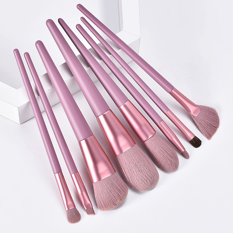 GG062101 8Pcs Makeup Brushes Tools Set Horsehair Eyeshadow Brush Loose Powder Brush