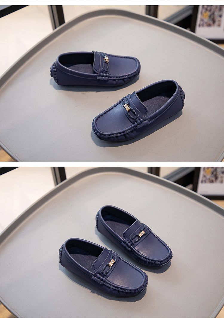 Loafer Kid Children's Loafers New Small Leather Shoes Fashion Shoes for Boys Girls Knitted Breathable Lightweight Loafers