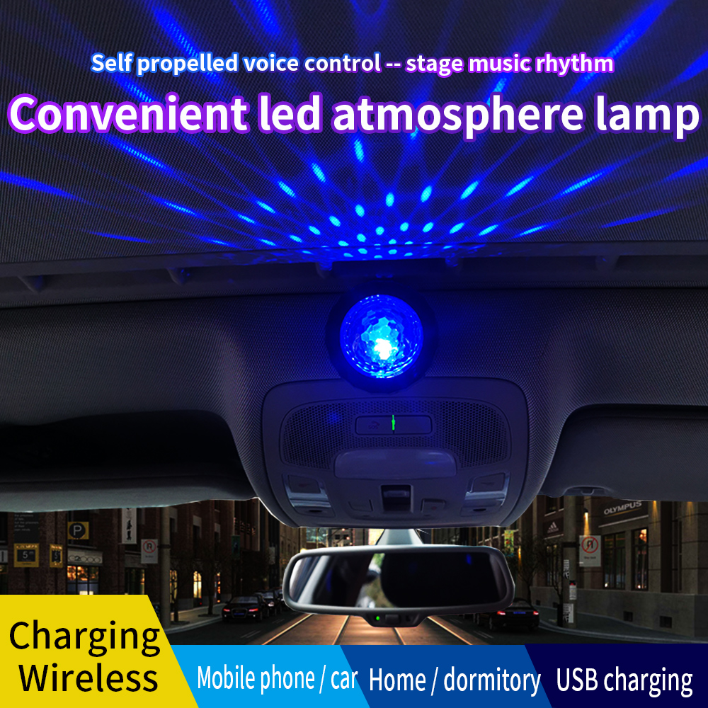 D36 USB Mini Portable Car Atmosphere Lamps DJ Lights Bar Beam Light 3W Party Disco Led Stage Light Christmas Lights 3 Colors