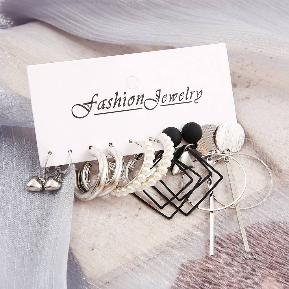 Pearl Silver Color Hoop Earrings Acrylic Dangle Earrings for Women Butterfly Twist Hollow Jewerly Girls Trendy Accessories