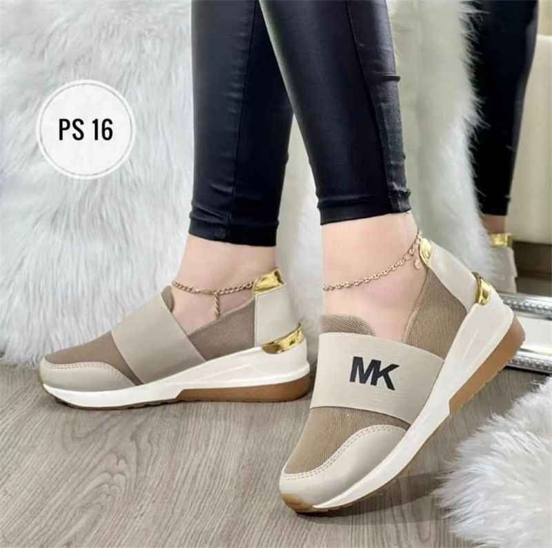 Big size sports shoes women 2024 new cross-border wedges elastic casual single shoes Europe and America lazy shoes 89963