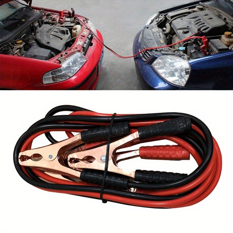 500A Heavy-Duty Car Battery Jumper Cables - High-Performance Power Boost with Secure Alligator Clamps - Ultimate Emergency Rescue Firing Line for Instant Current