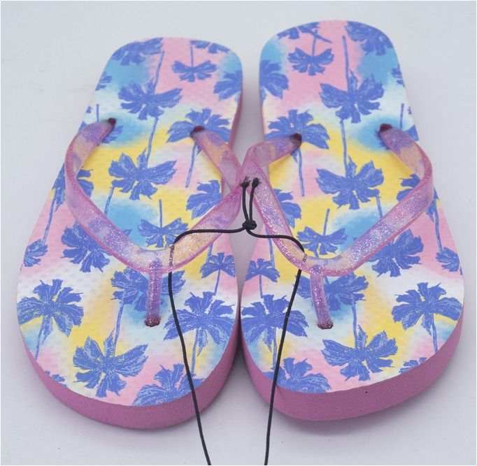 Children's Custom Logo Print PVC Flipflops Slipper- Outdoor Strand Unisex Slippers