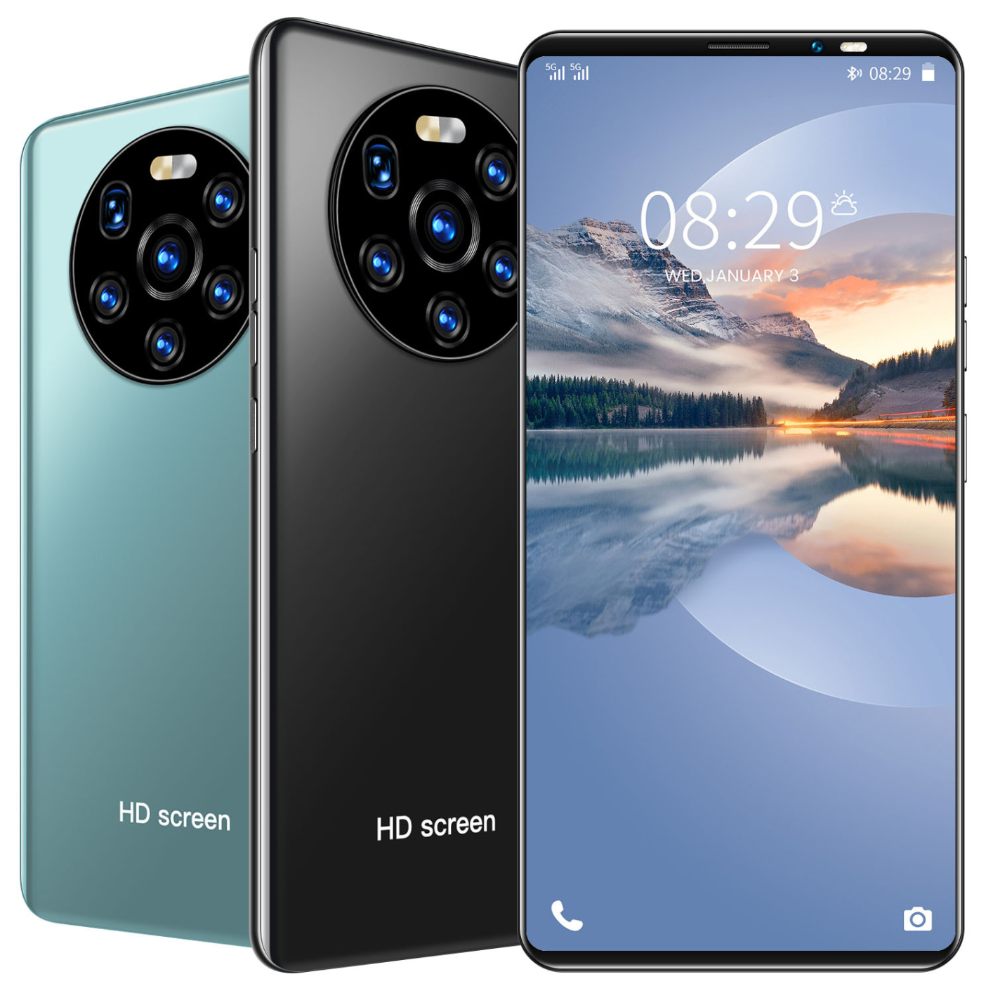 High-end Smart phone Mate 48 Pro unlocked cell Global Version phone 5g Network Smartphone Android 10.0 Deca Core Mobile Phones UK Plug