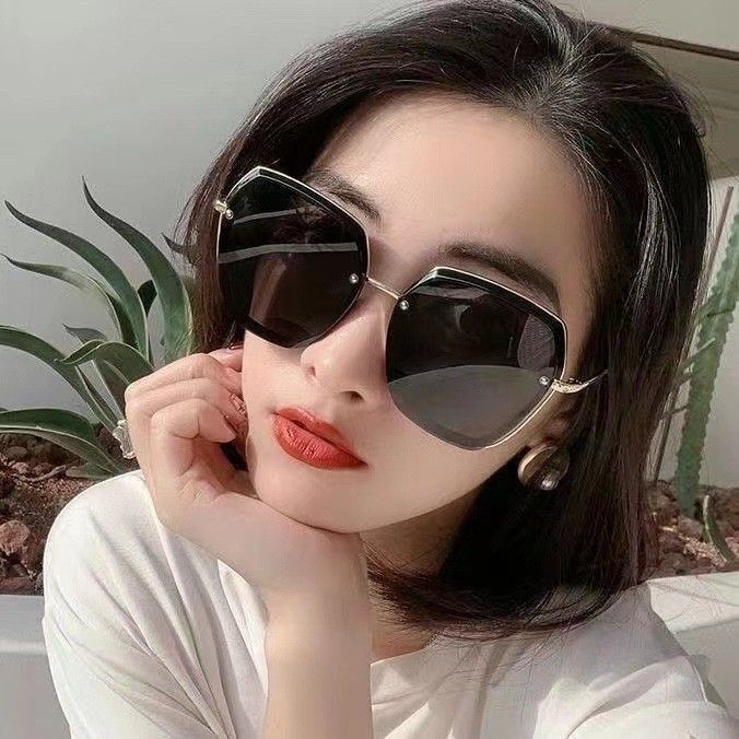 81038 Women's New Metal Sunglasses Anti-UV Sunglasses