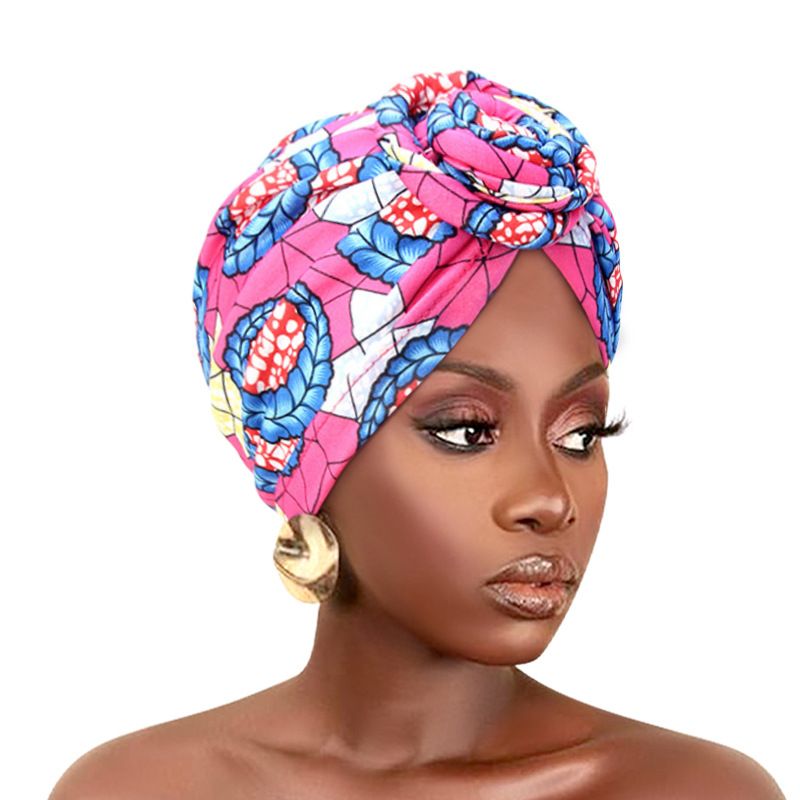 Colorful style headscarf flower headscarf hat elastic print hat sleeping hatstyle 15