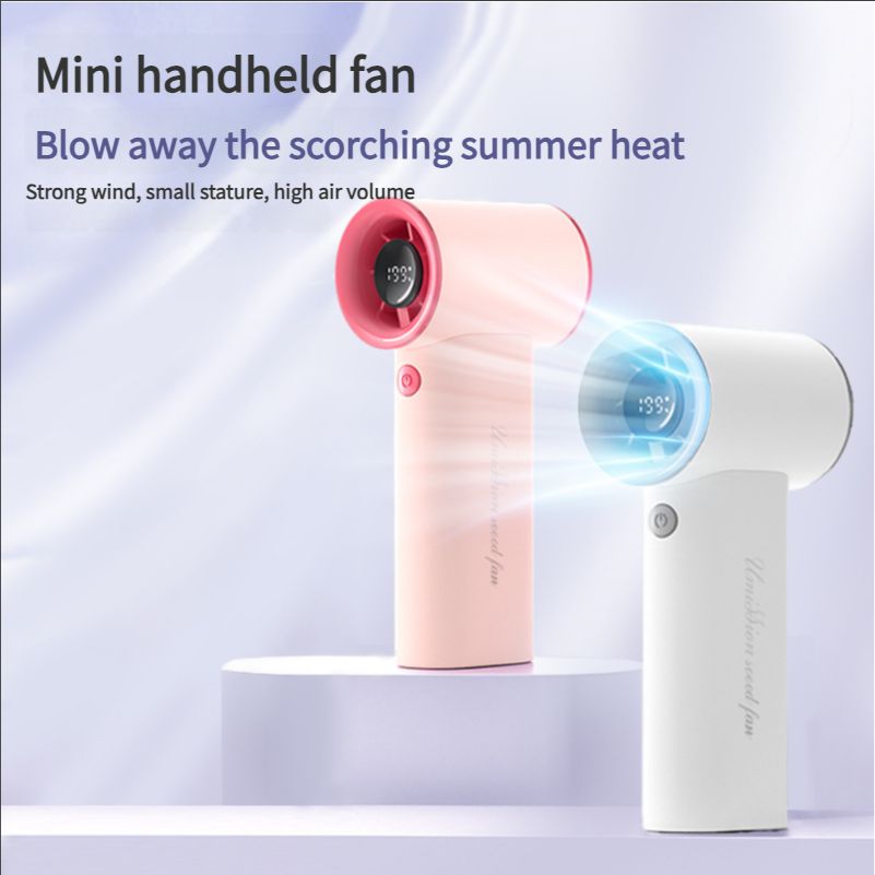 Fan small wind cannon high-speed handheld fan USB charging 100-speed turbine high wind power mini and convenient