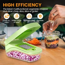 Multi functional vegetable slicer, press vegetable slicer, radish slicer, potato slicer, and diced vegetable slicer