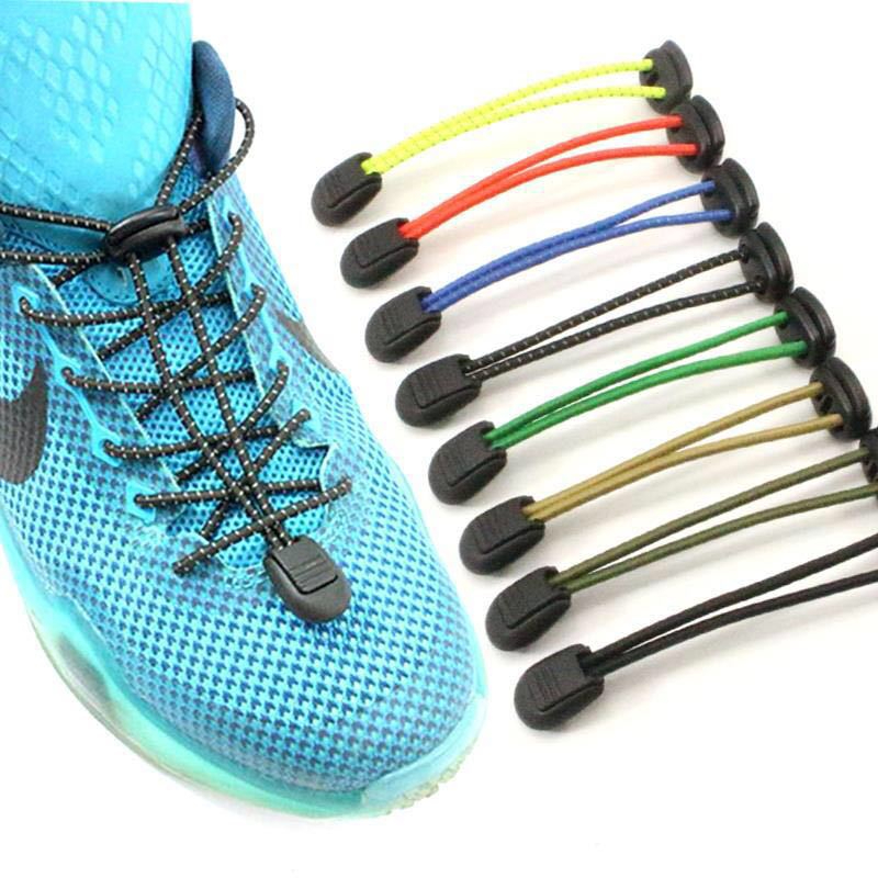 Tl-101 Elastic and Tie Free Shoelaces, Reflective Colourful Elasticated Buckle Laces, Sports Hiking Laces