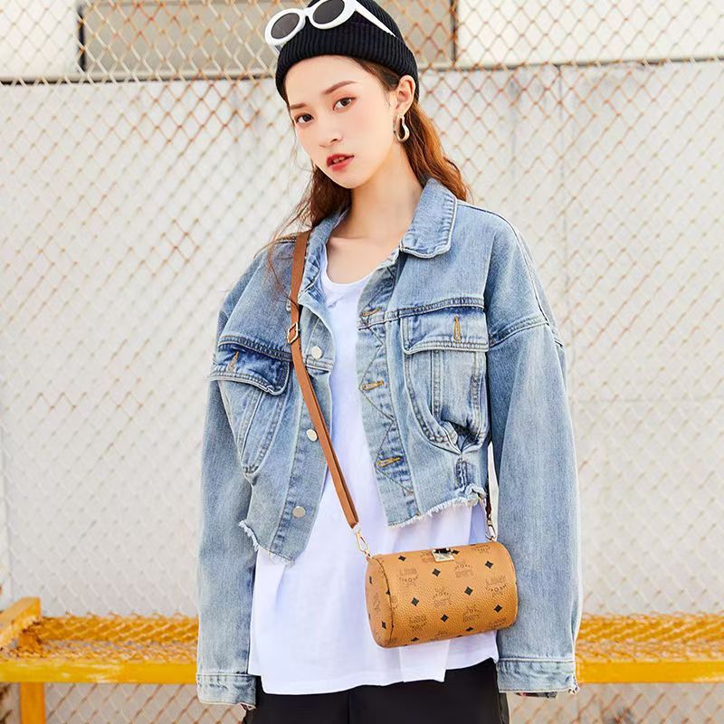 2024 New Fashion Korean Style Trendy Princess Round Cylinder Bag Retro Girl's Outfit Multi-functional Shoulder Bag