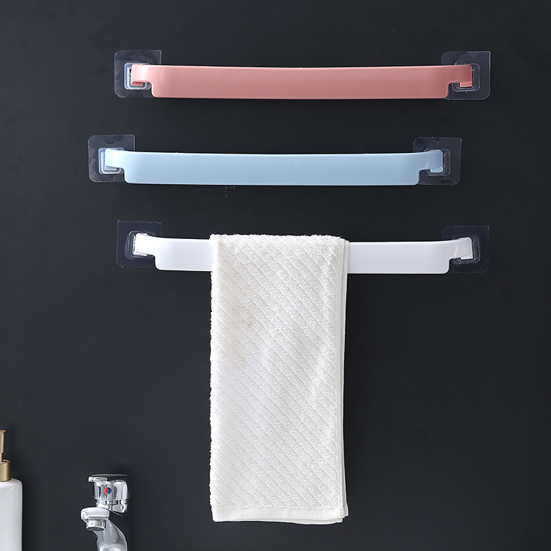 a714 Self Adhesive Towel Bar No Drill Hand Towel Hanger for Bathroom and Kitchen Towel Storage