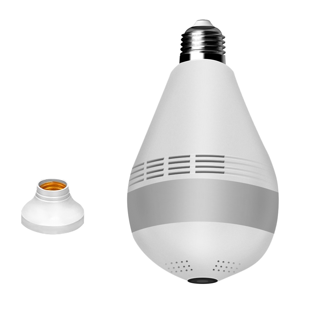 VRT-A10 Bulb Camera 360 Degree WiFi 1080P HD Cameras Bulb Smart Security Surveillance Small Camera with IR Motion Detection Night Vision Communication 2.4GHz IP 1080P Nanny Cameras