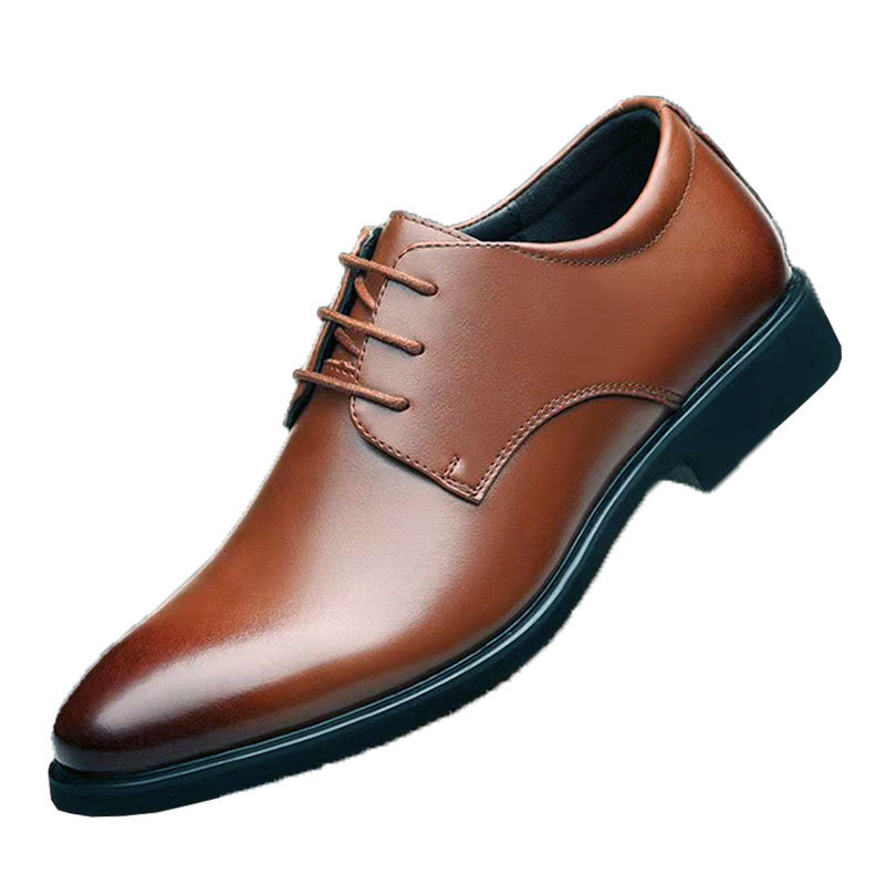 Men's business casual shoes black brown lace shoe large size 39 40 41 42 43 44 CRRSHOP free shipping best sell New Men's Business Leather Shoes Outdoor Casual Large Size Fashion Trend Men's Shoes