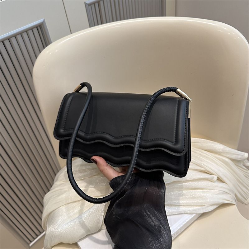 Niche Women Small Square Bag, Solid Color Underarm Shoulder Bag Fashion Versatile Ladies Handbag