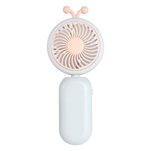 Summer USB charging handheld small fan cute cartoon mini desktop fan school start small gift logo