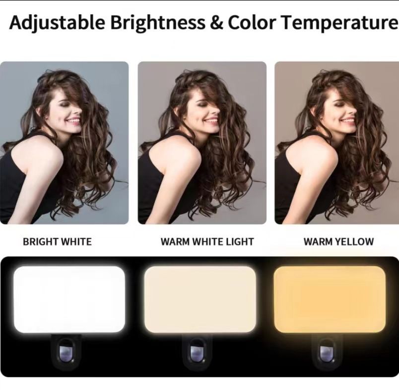 Mobile phone, computer, tablet, video conference, fill light, live stream, selfie, photo clip, dual color warm light