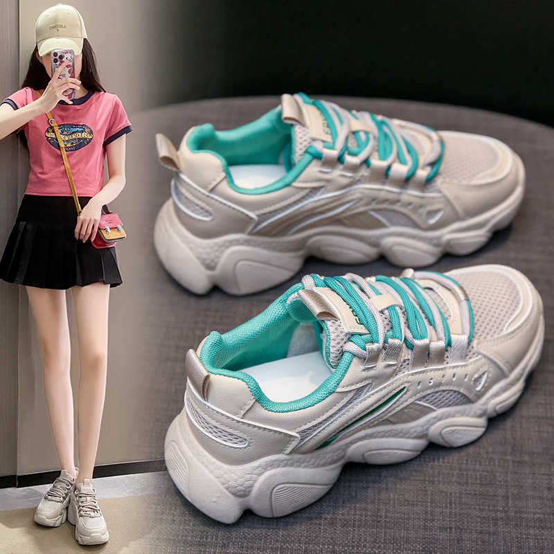 F033-1 Women's Summer New Platform Casual Running Shoes Mesh Breathable Tennis Shoes