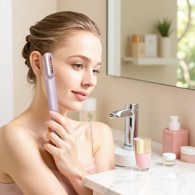 Compact Portable Eye Massager With EMS Micro‑Current, Heating & Vibration & Ionic Import Function, Mini Handheld Eye Care Instrument, Help Promote Essence Absorption