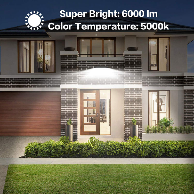 LED Flood Light Outdoor, Super Bright Outside Floodlights, IP66 Waterproof Exterior Security Light, 5000K Daylight White Durable Outdoor Lighting for Yard Lawn