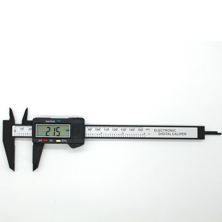 150mm 6'inch LCD Digital Electronic Carbon Fiber Vernier Caliper Gauge Micrometer free shipping Measuring Tool