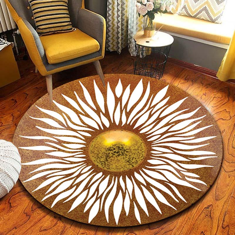 Circular 3D visual carpet,Tea table mat,Chair cushion,Living room bedroom carpet ,Thickened, encrypted, crystal velvet carpet ,floor mat