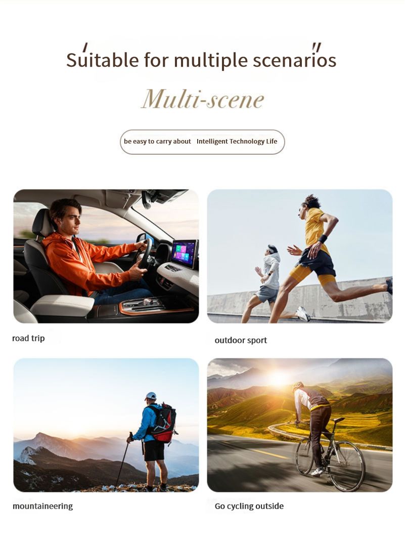 AI smart sunglasses with Bluetooth, polarized lenses, UV and blue light protection, music and call functionality, transparent design, and interchangeable lenses.
