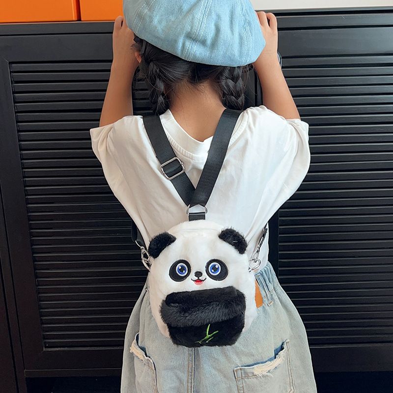 Children's New Cute Panda Backpack Portable Plush Small Backpack