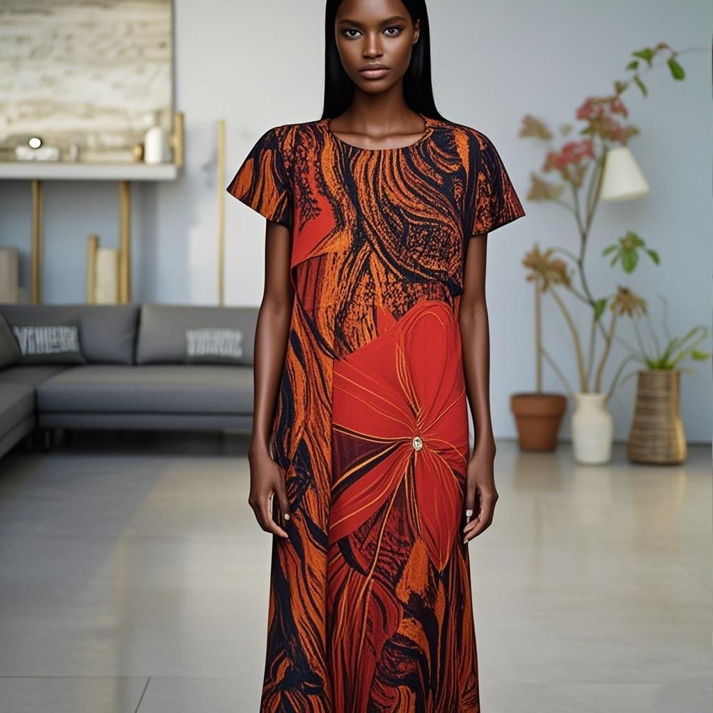 92% Silk Women Dress- Custom Digital Printing Women Dress
