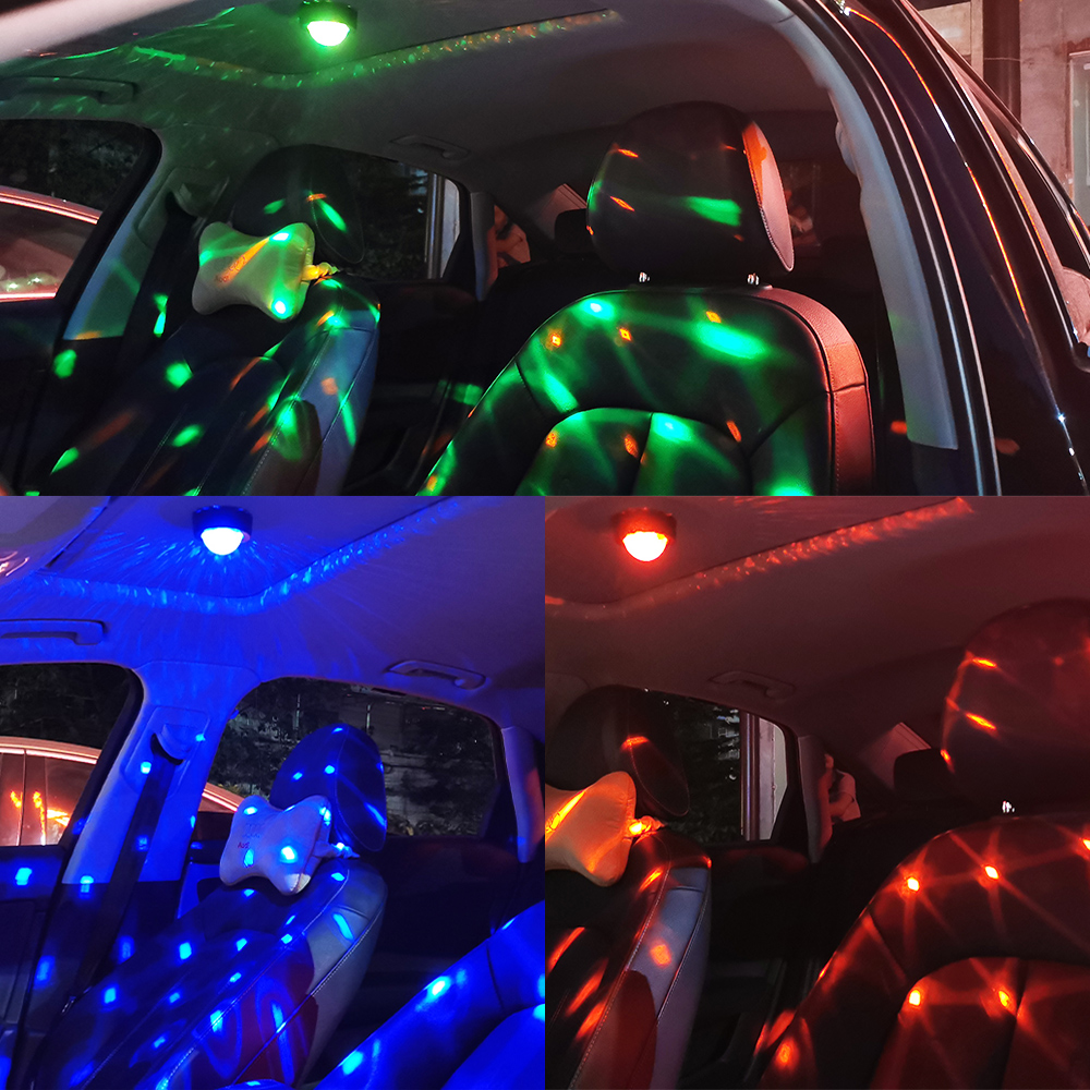 D36 USB Mini Portable Car Atmosphere Lamps DJ Lights Bar Beam Light 3W Party Disco Led Stage Light Christmas Lights 3 Colors