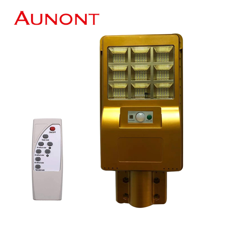 AUNONT 150W LED bright outdoor solar street light, LED solar street light from dusk to dawn, with motion sensor