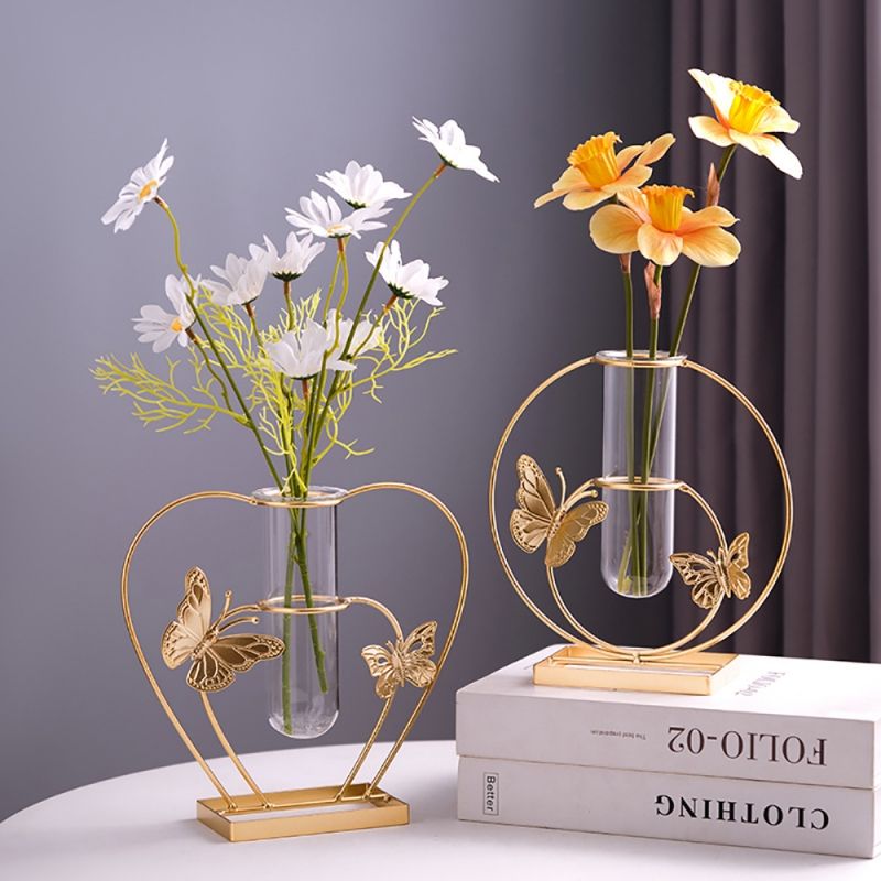 Desktop decorative vase Living room desktop, simulated flowers CRRSHOP flower arrangement, utensil dining table hydroponic vase decoration