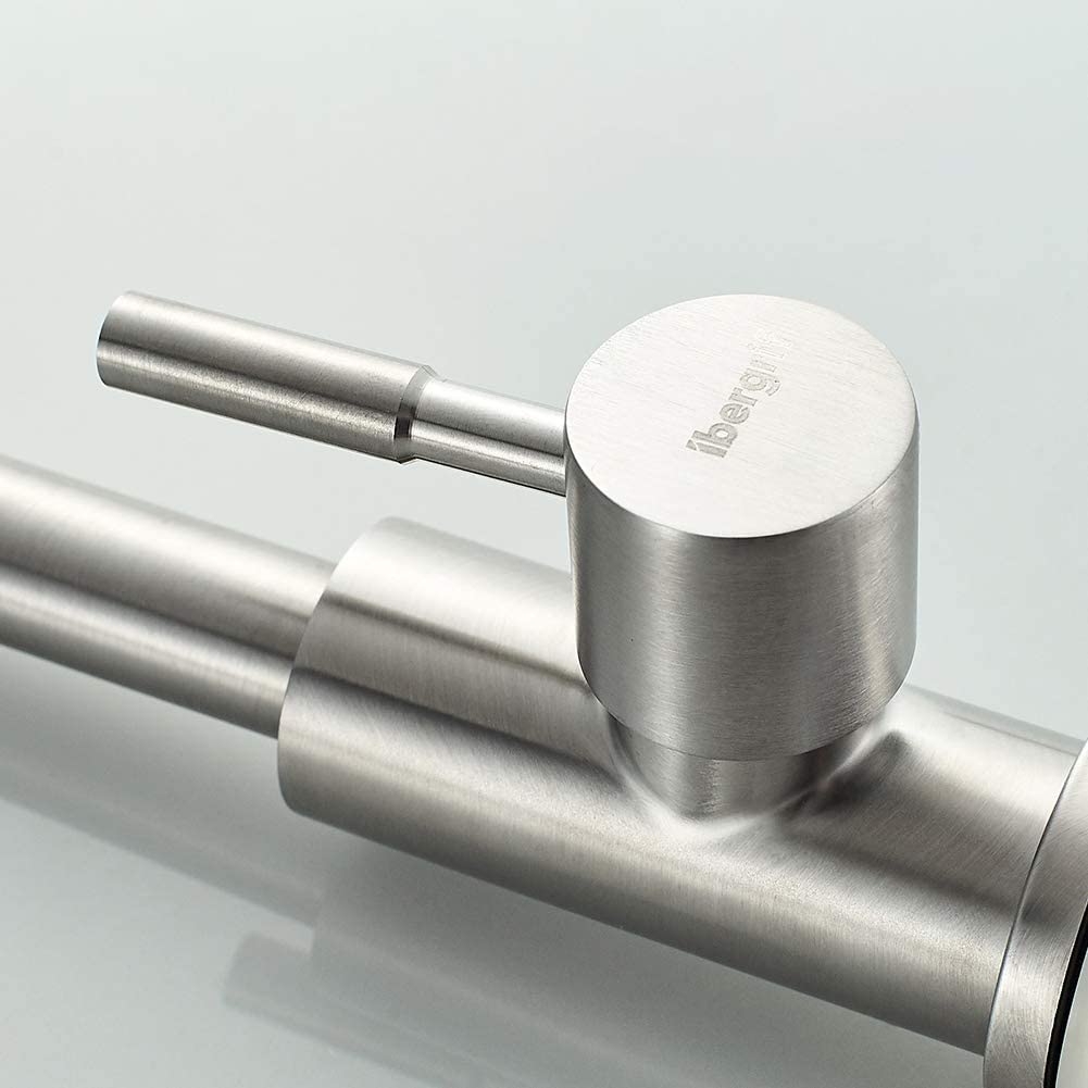Kitchen Faucet, Cold Water Only Kitchen Taps, Sink Tap with 360°Swivel High Spout, Stainless Steel Tap for Kitchen water tap
