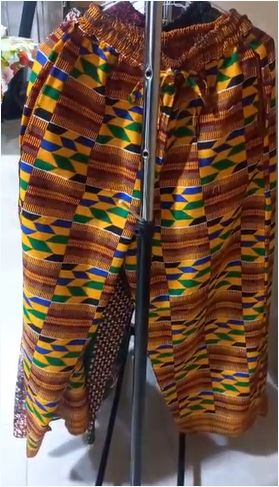 Style Pants Elastic Waist Soft Print Fabric Trousers-100% Cotton 
