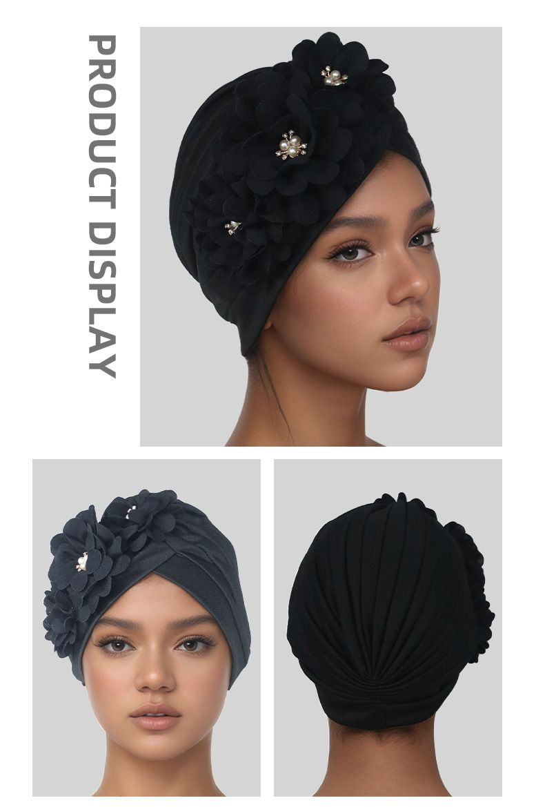 Fashion Selection Traditional Muslim Women's Headband Applique Fashion Casual Hat