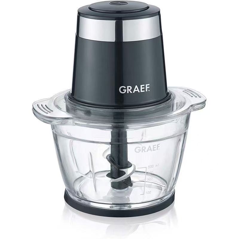 Small household electric multi-functional meat grinder, mincing meat and ingredientsblack