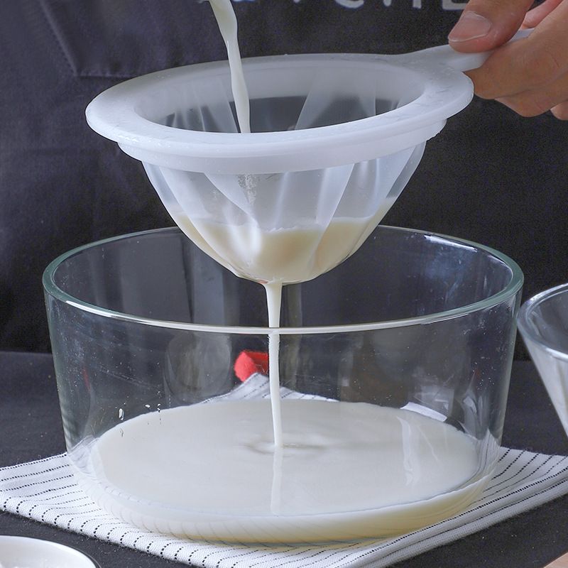 100/200/400 Mesh Ultra-fine Mesh Strainer kitchen gadgets Nylon Mesh Filter Spoon for Suitable for Soy Milk Coffee Milk Yogurt