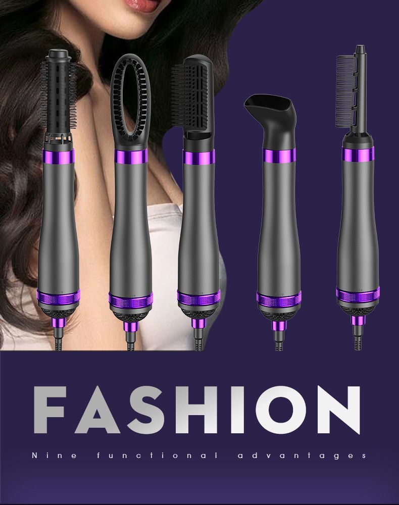Hair Dryer Comb Integrated Hair Dryer Five in One Hair Dryer Comb Straight Hair Curly Hair Styling Tool Hairstyle Comb 