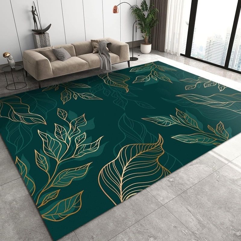 Marble printed carpet, home decoration, living room, anti slip and easy to maintain, sofa blanket ， Crystal velvet carpet floor mat