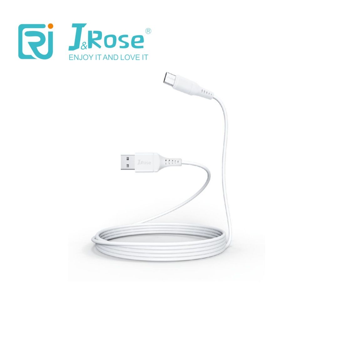 J&Rose USB-A to TYPE-C Cable 1 meter 3A Fast Charging Data Sync Cord TYPE-C Charger Wire for Samsung Galaxy Google Pixel Huawei iPad Pro MacBook Tablet Pure White