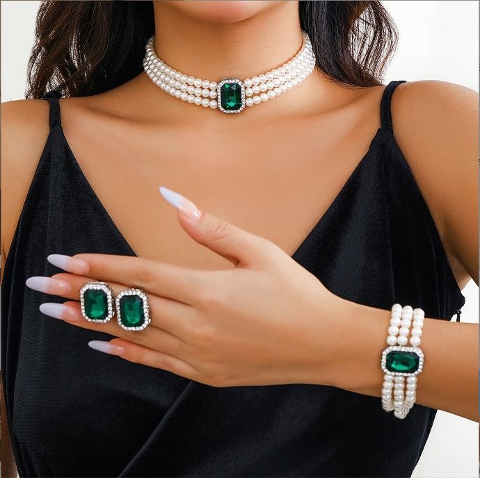 Light luxury high-end pearl necklace set, Christmas gift, friend gift