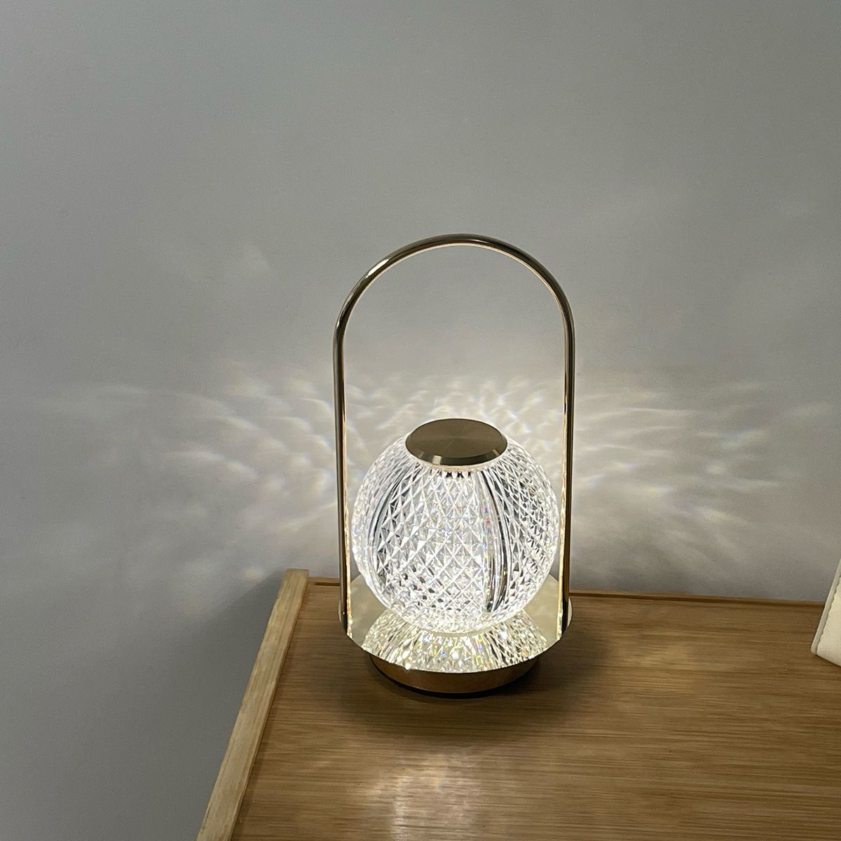 Creative portable metal table lamp outdoor USB charging atmosphere table lamp simple LED bedroom bedside night light