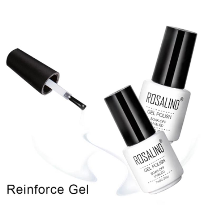 ROSALIND Top Base Coat Gel Polish UV Shiny Sealer Soak off Reinforce 7ml Long Lasting Nail Art Manicure Gel Lak Varnish Primer